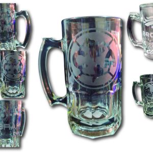 TARRO DE VIDRIO GRABADO