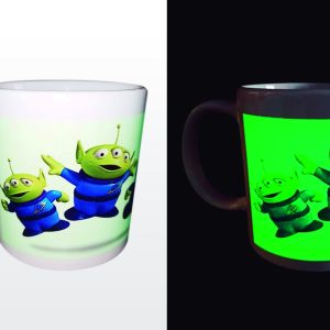 TAZA BLANCA CON VENTANA FOTOLUMINISCENTE